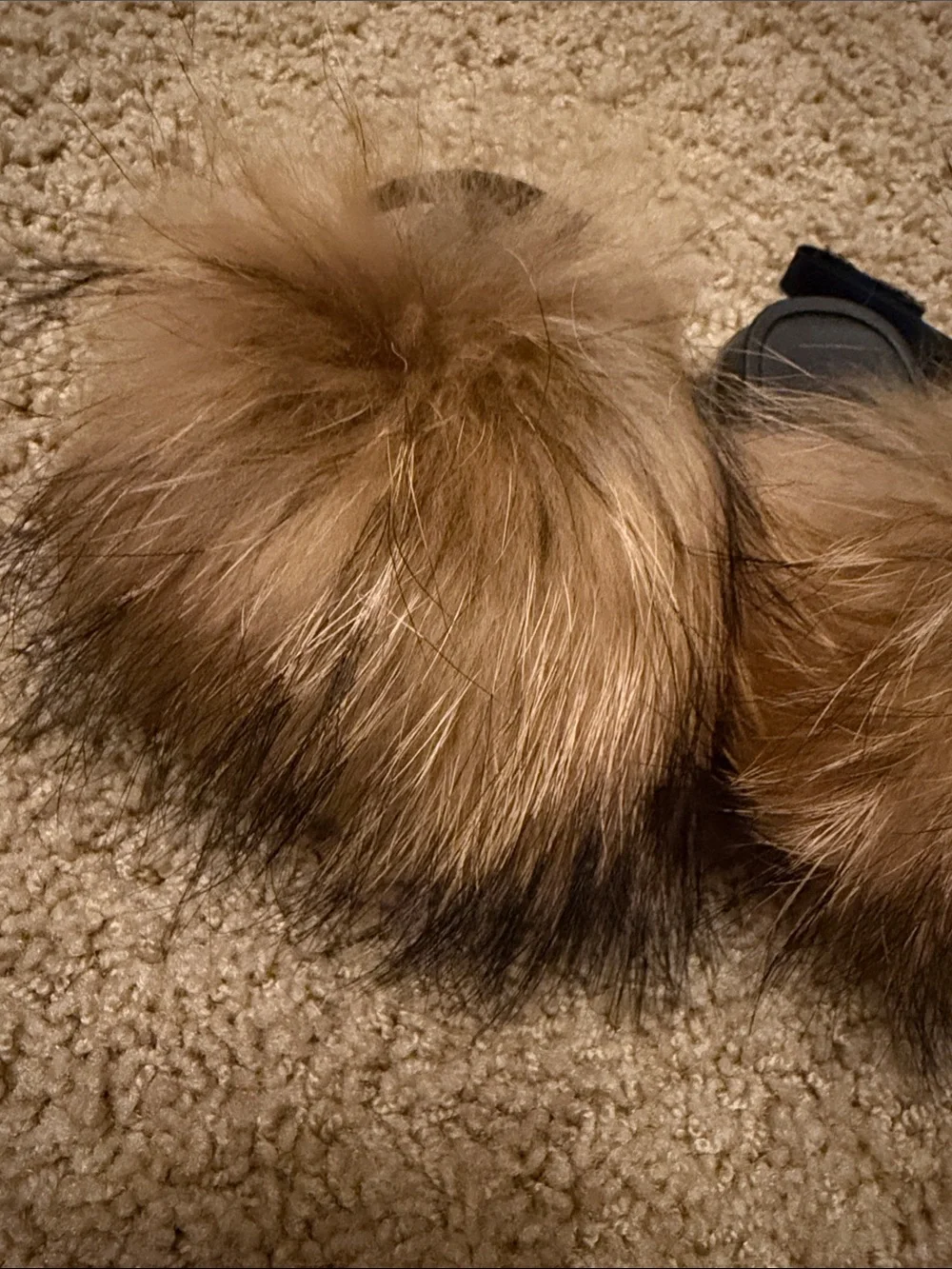 Kids Faux Fur Slippers in Brown - Cozy Slide Sandals